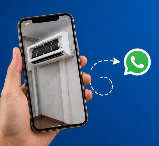Send a photo of your aircon to ZI Enterprise on WhatsApp